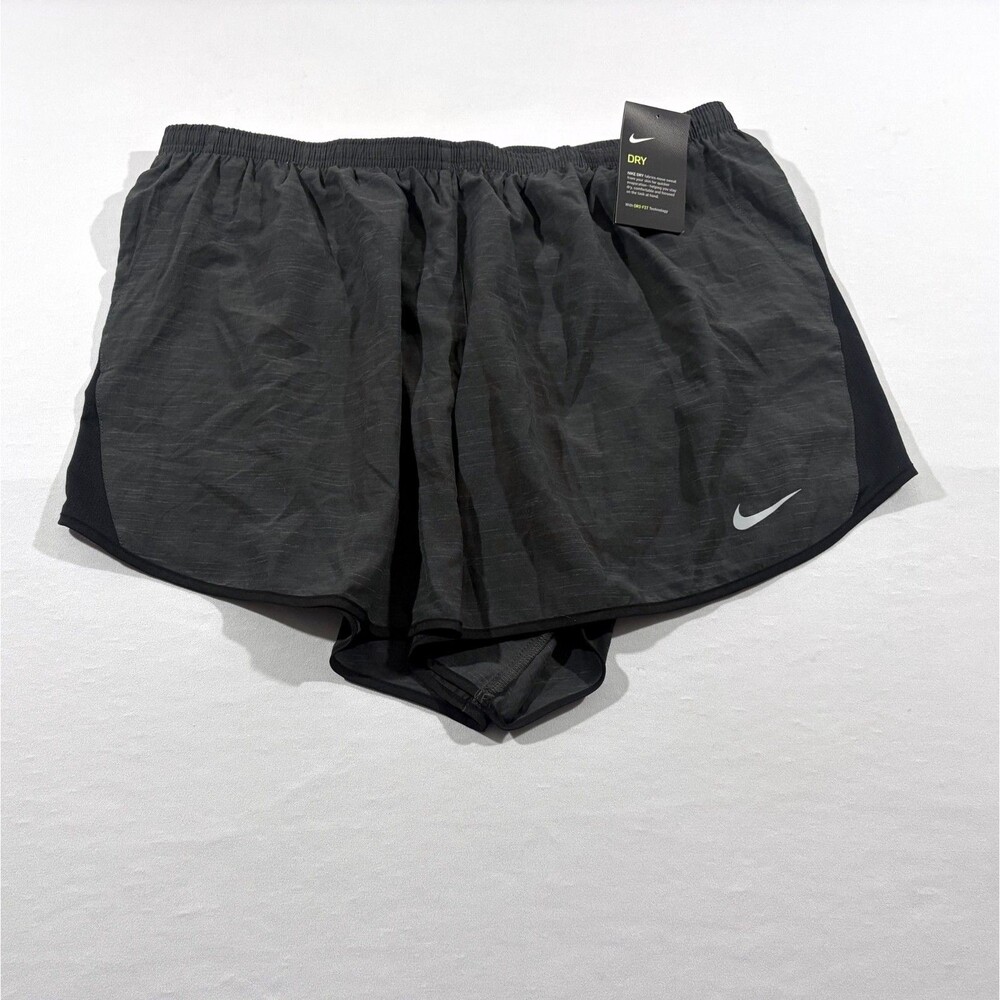Nike Womens DRI-FIT 6" Grey Black Running Gym Walk Shorts CI7845-082 Sz 1X NWT
